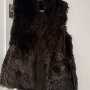 Reversible fur vest